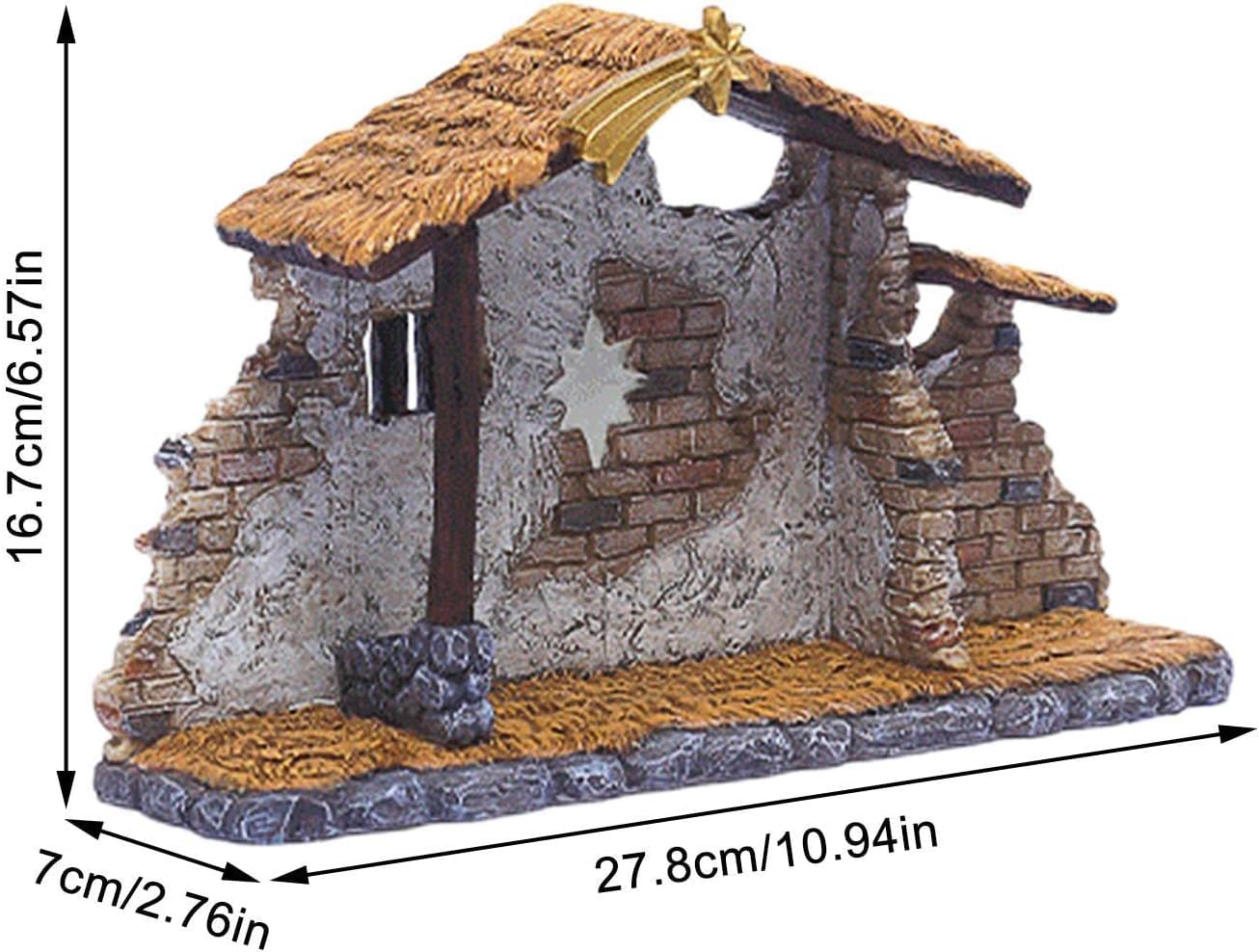 Amazon.co.jp: クリスマス降誕馬小屋 - 耐久性のあるイエス誕生セット