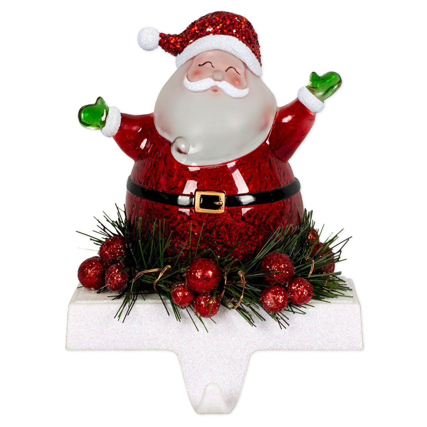 Amazon.com: Roman 7 Inch Tall LED Santa Stocking Holder : Home