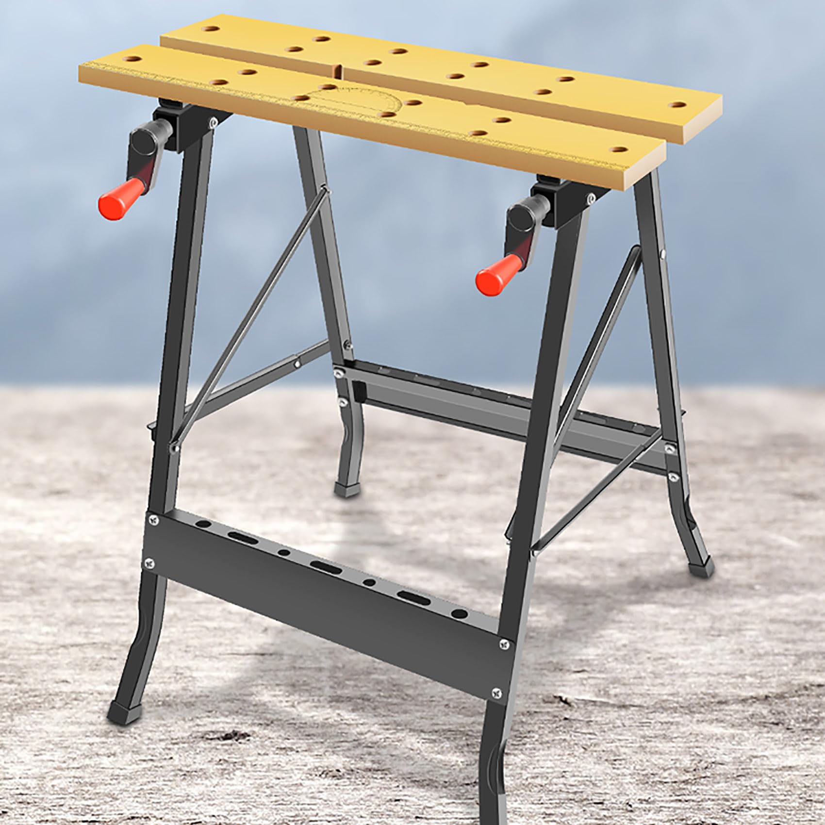 Amazon.co.jp: ソーホース 作業台 大工作業台 鋸テーブル 折り畳み