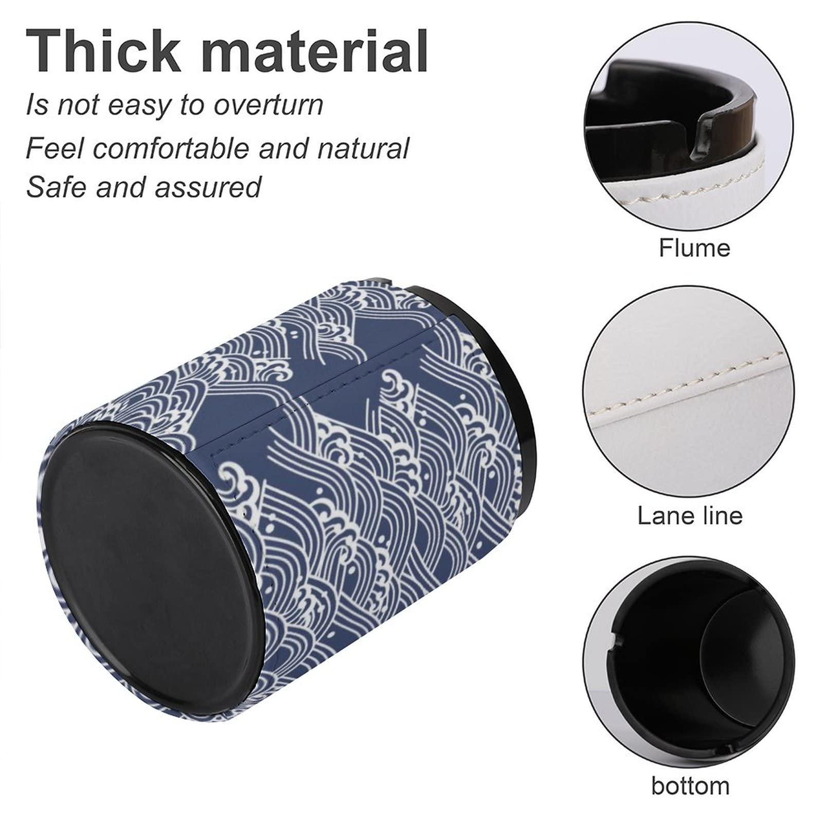 Amazon.co.jp: 灰皿 和風 雲 和柄 波 はいざら PUレザー Ashtray 円筒