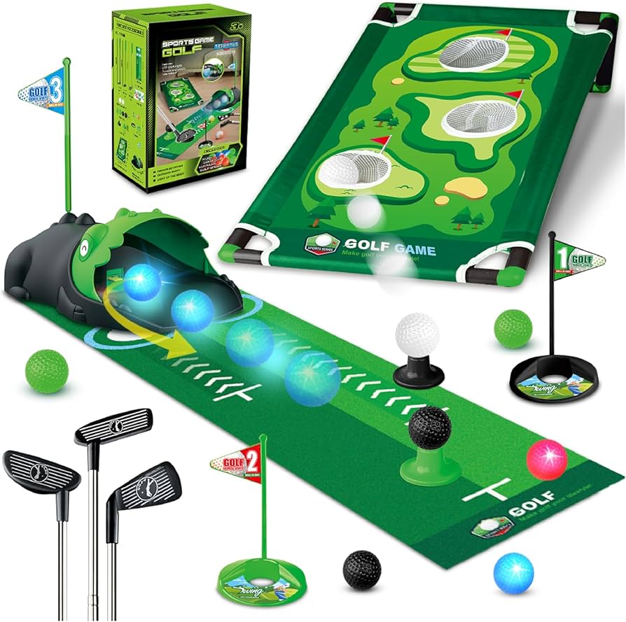 Amazon.com: TERRAMUS 3 in 1 Kids Golf Set with Dinosaur Automatic