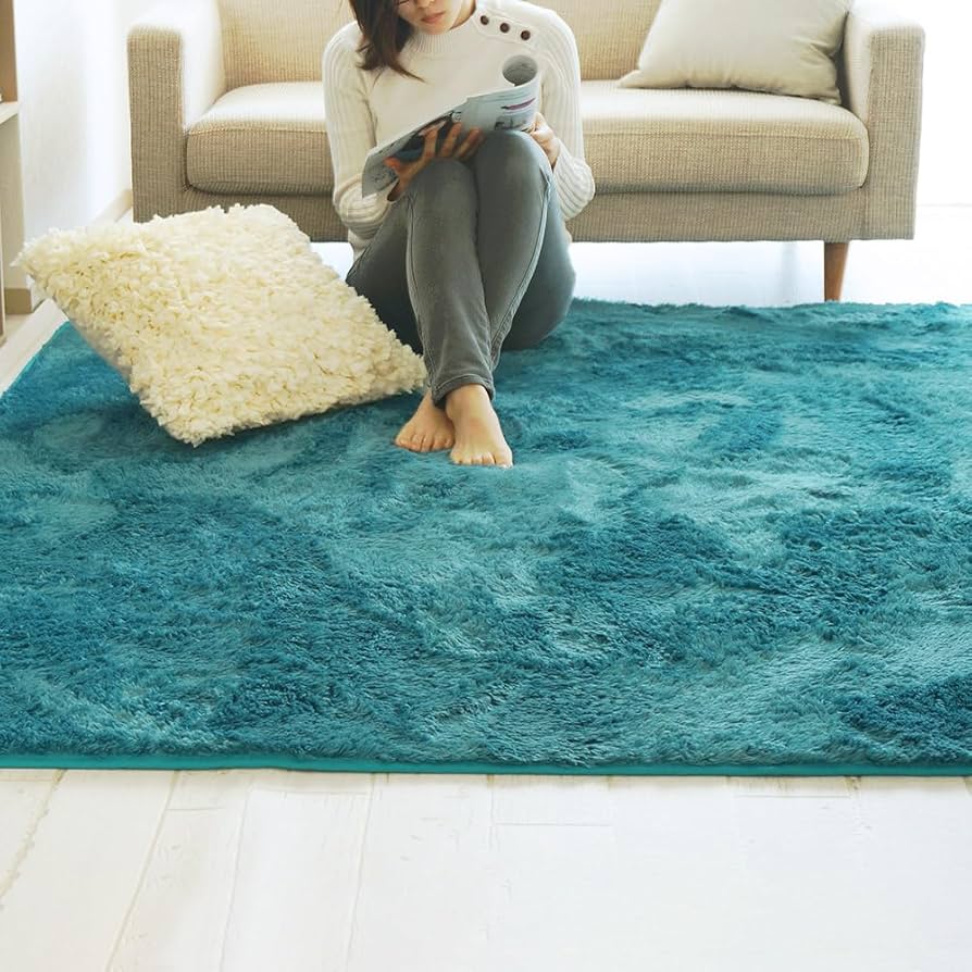 Amazon | rugoo シャギー ラグ ラッテ 1畳 洗える 滑り止め ラグマット