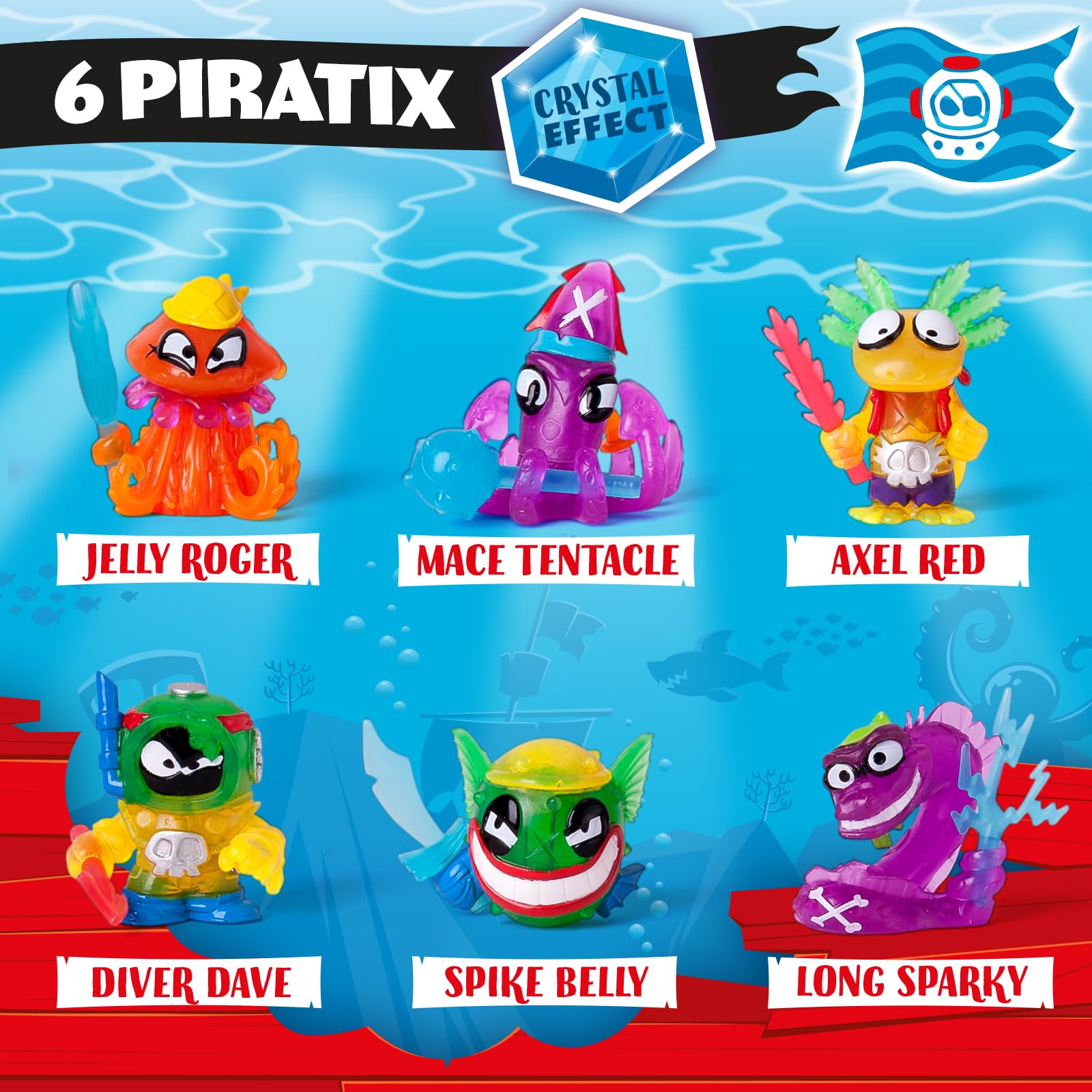Amazon.com: PIRATIX ADVENTURE WORLD Shark Treasure Series, Pack of