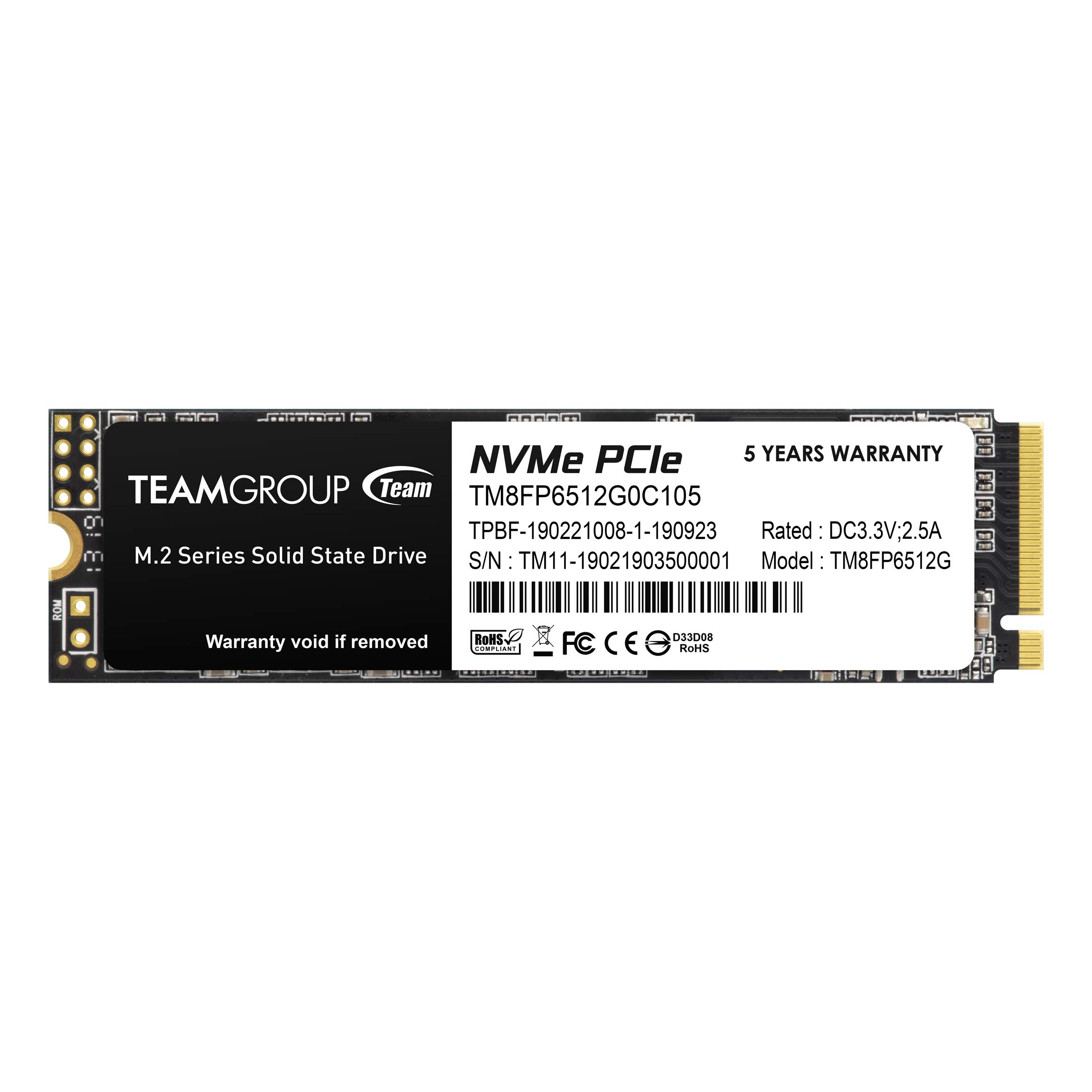 Amazon | TEAMGROUP (旧称 Team) M.2 SSD 512GB PCIe Gen3x4 MP33