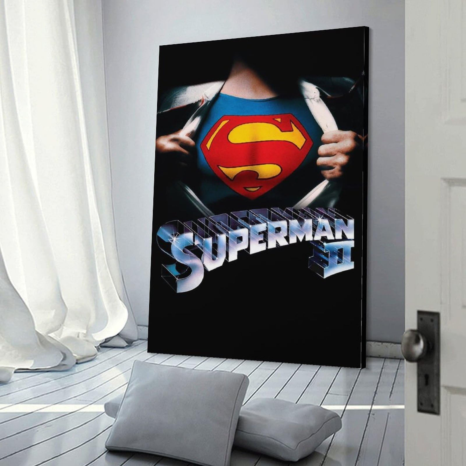 Amazon.co.jp: 映画ポスター スーパーマン キャンバスアートポスターと