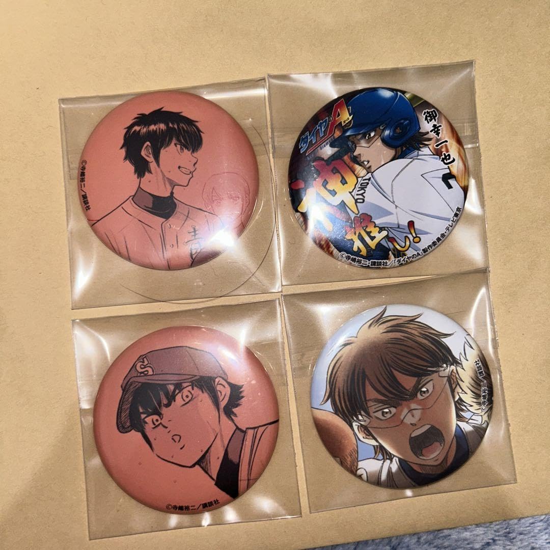 ダイヤのA】沢村＆クリス ファンクラブ FC トレーディング スクエア缶