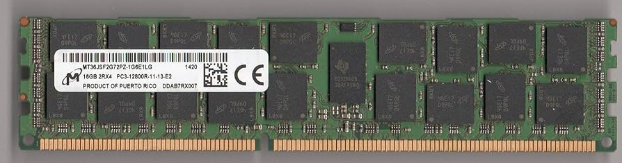 MICRON MT36JSF2G72PZ-1G6E1LG PC3-12800R DDR3 1600 16GB ECC REG