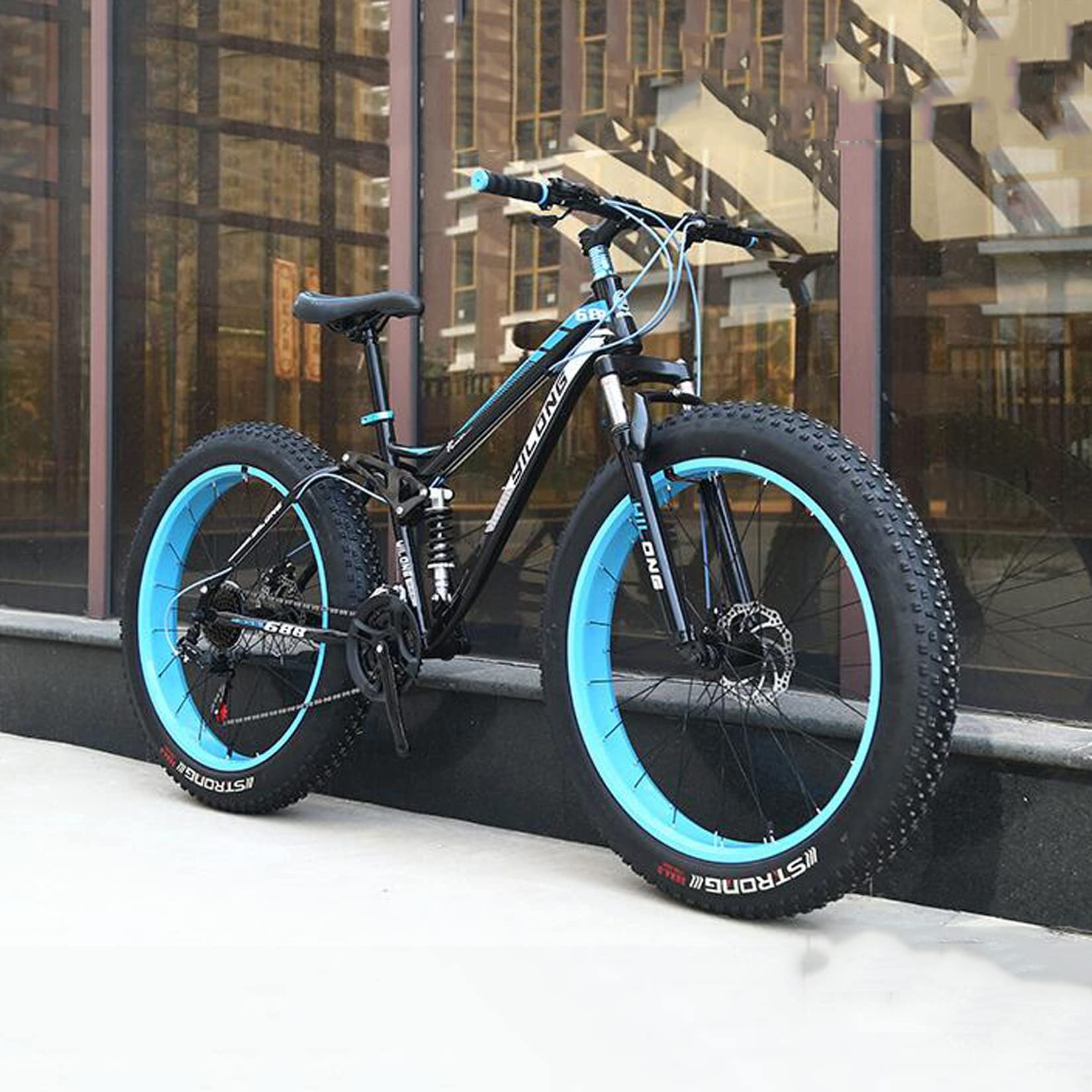 ファットバイク 26inch グレー 大型タイヤ マウンテンバイク ファット