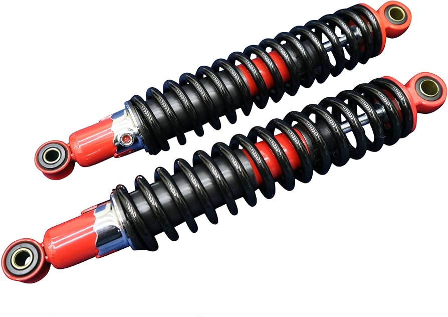 Amazon | 汎用 細巻き サス 325mm 黒×赤/旧車サス リア