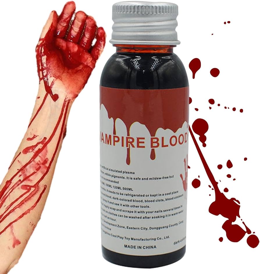 Amazon | 偽の血、ヴァンパイアの血 | 100ml リアルな偽液体血液