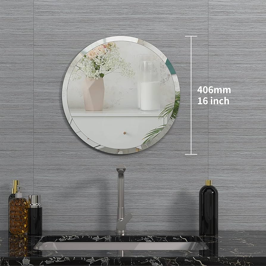 Amazon.co.jp: ANYHI ウォールミラー 壁掛けミラー 丸鏡 壁掛け鏡 浴室