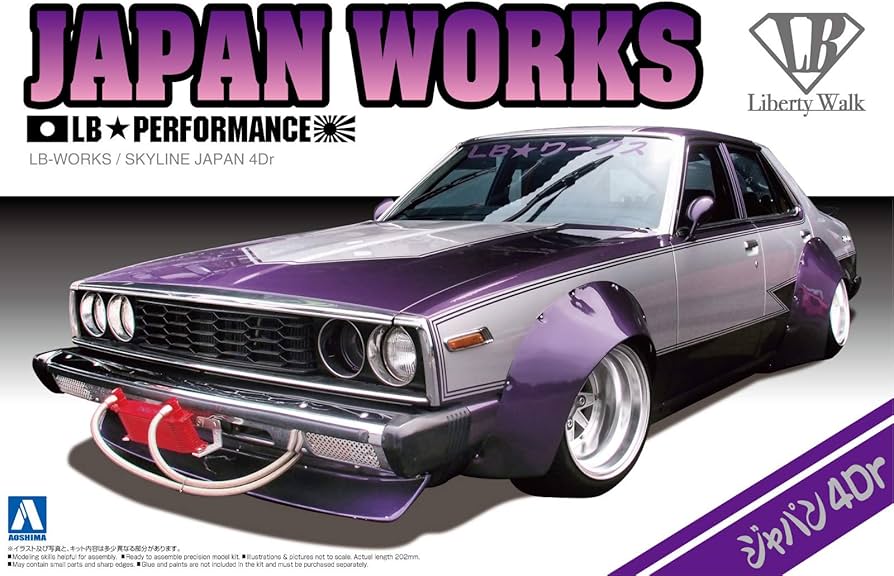 Amazon.com: Aoshima - 1/24 Liberty Walk #1-1/24 Lb Works Japan 4Dr
