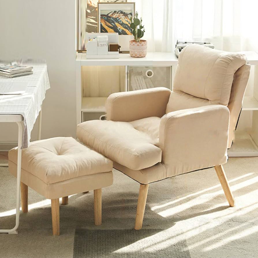 Amazon｜一人用 ソファー オットマン付きソファ 1人掛け ソファー