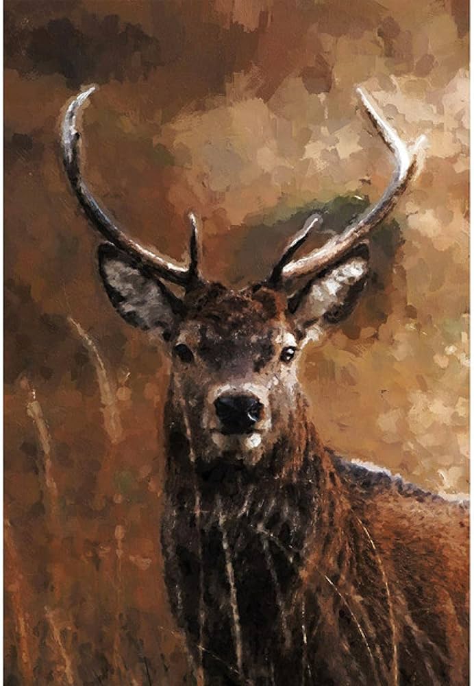 ルーズベルトエルク 油彩画 鹿 絵 Amazon.co.jp: エルフ鹿のポスターと