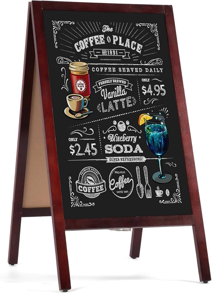 Amazon | 看板 立て看板 スタンド看板 A型看板 A型ブラックボード 黒板