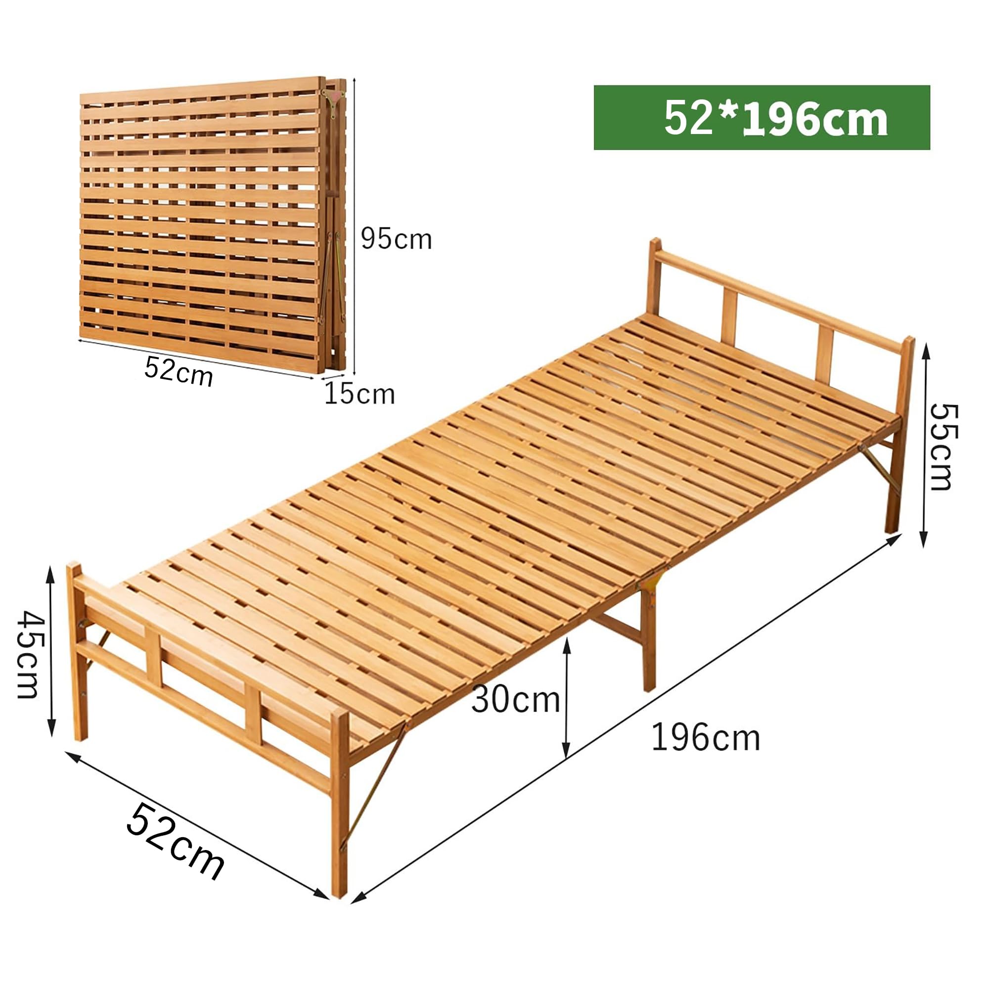 Amazon｜竹製折りたたみベッド シングルベッド 組立不要 スペースの