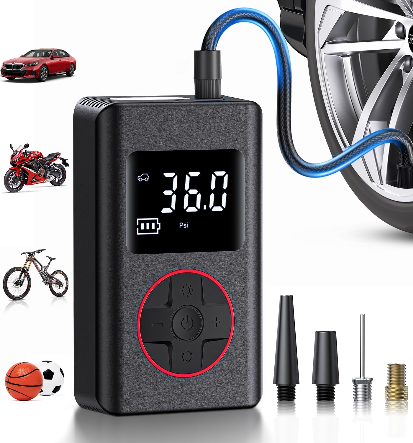 Amazon.co.jp: ZGZUXO電動空気入れ 空気入れ 電動 充電式 4000mAh 最大