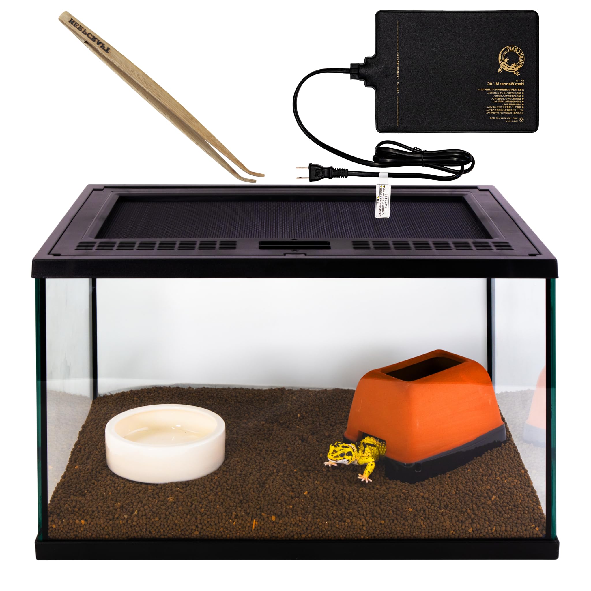 ガラス水槽セット UV LED ヒーター付き 飼育ケージ ガラス水槽セット