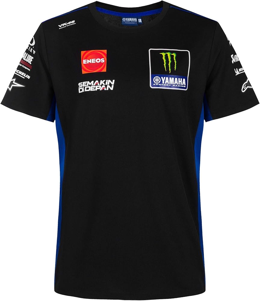 Vr46 T-Shirt Replica Yamaha Monster Team XL,Black,Man : Amazon.co