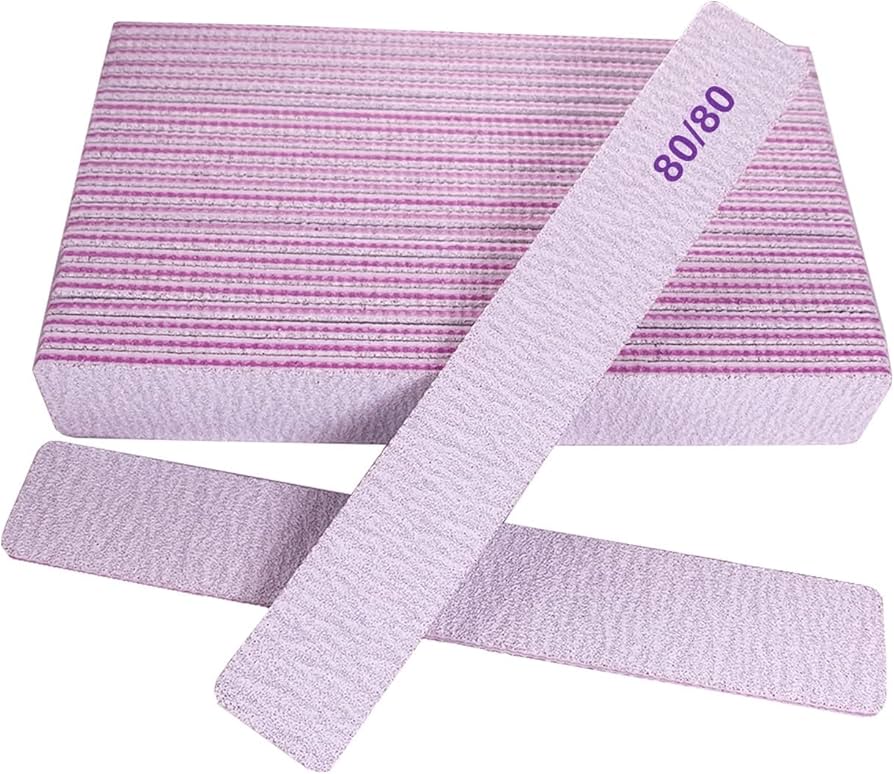 Amazon.co.jp: 80/80グリット ネイルファイル (12パック) エメリー