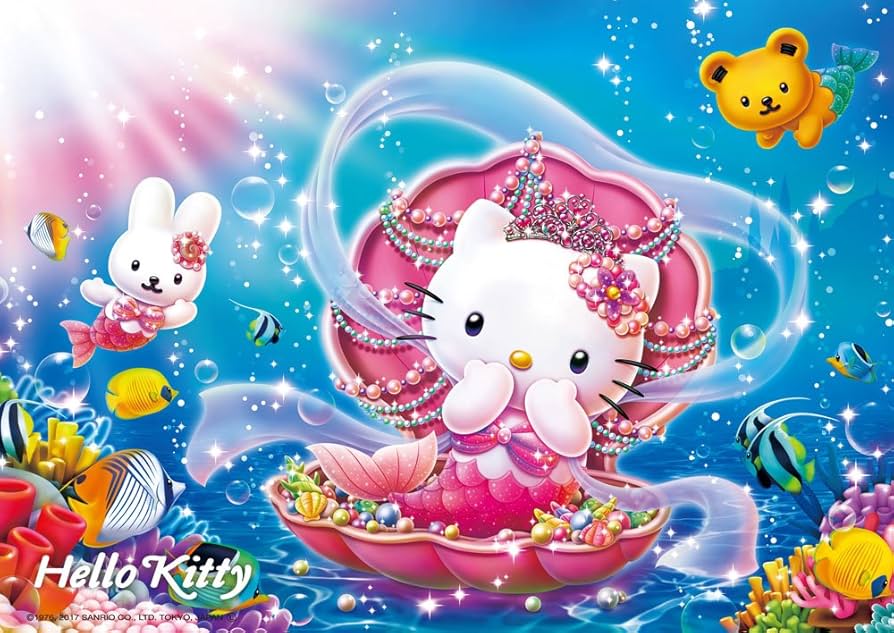 Amazon | 108ピース ジグソーパズル ハローキティのマーメイド