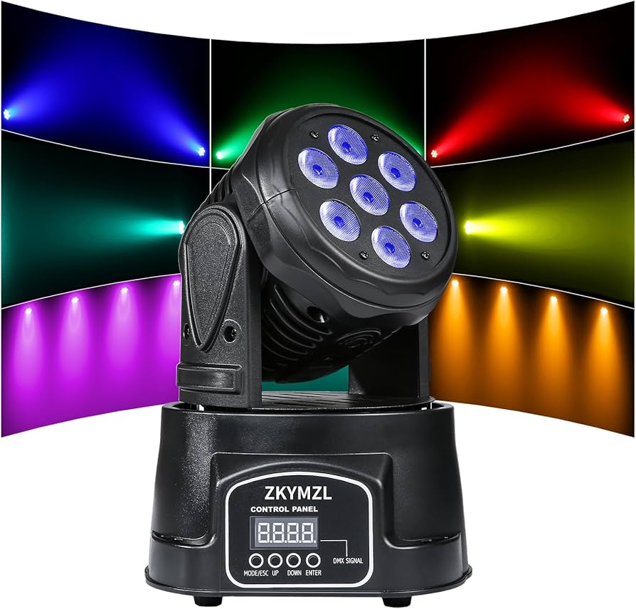 Amazon.com: ZKYMZL 7x12W RGBW (4 in 1) LED Stage Lighting with 9