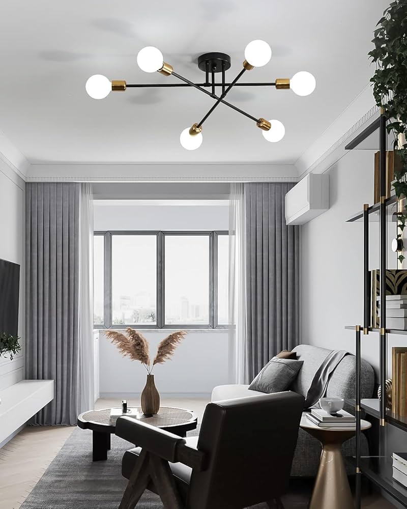 Amazon.co.jp : 6灯 シャンデリア シーリングライト E26 ペンダント