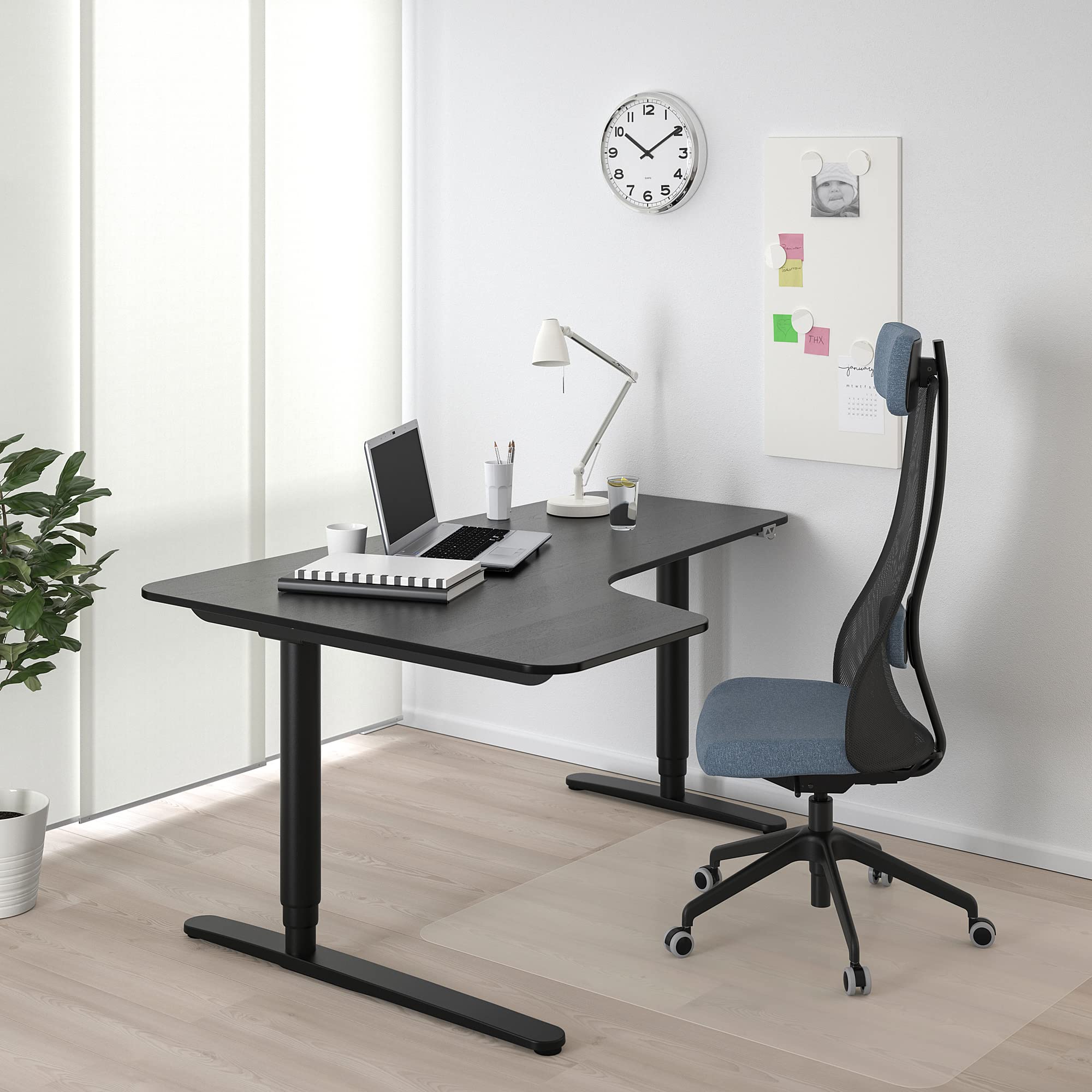 Amazon.co.jp: IKEA BEKANTコーナーデスク左座/スタンド、160x110cm