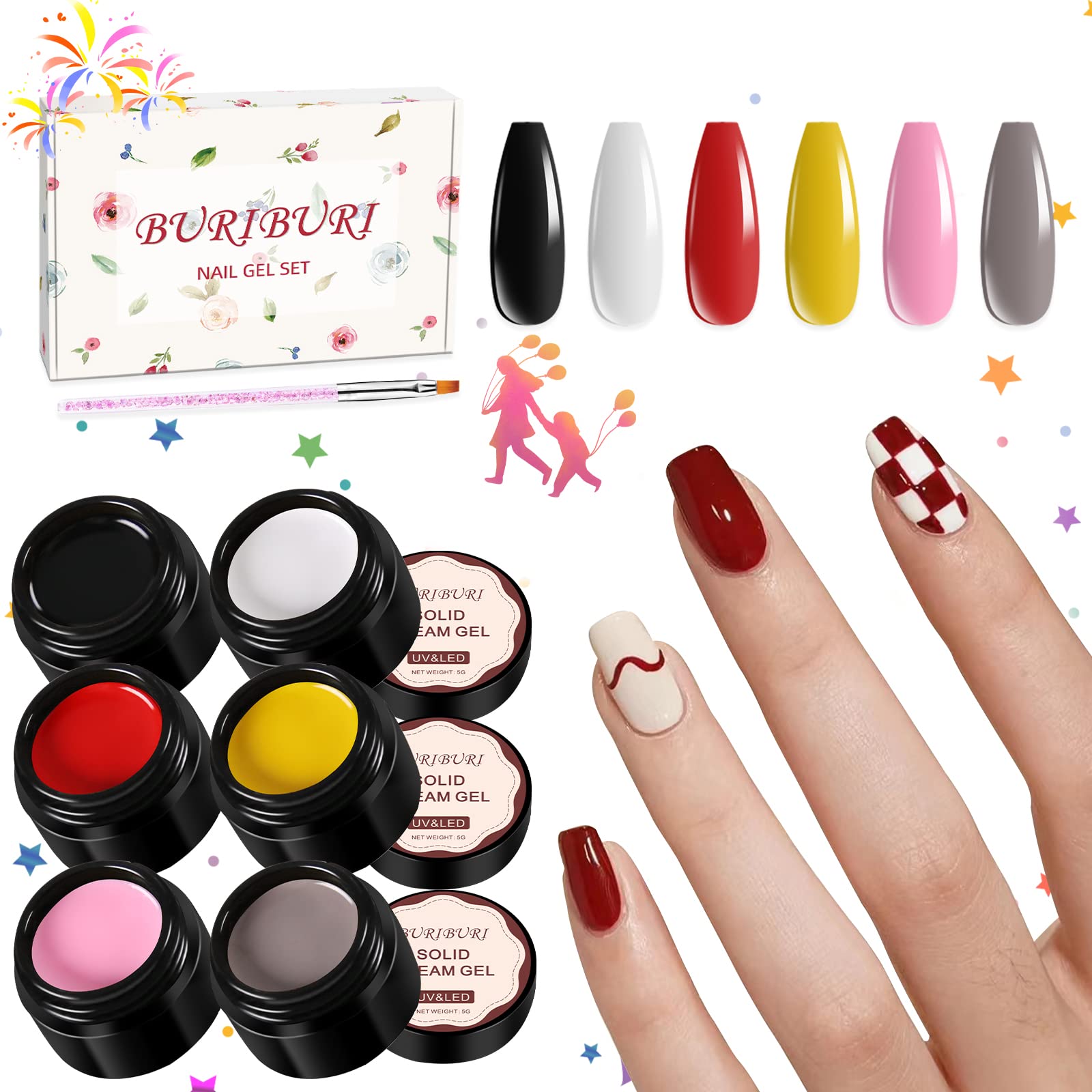 Amazon | BURIBURI ソリッドジェル カラージェル 6色*5gセット ネイル