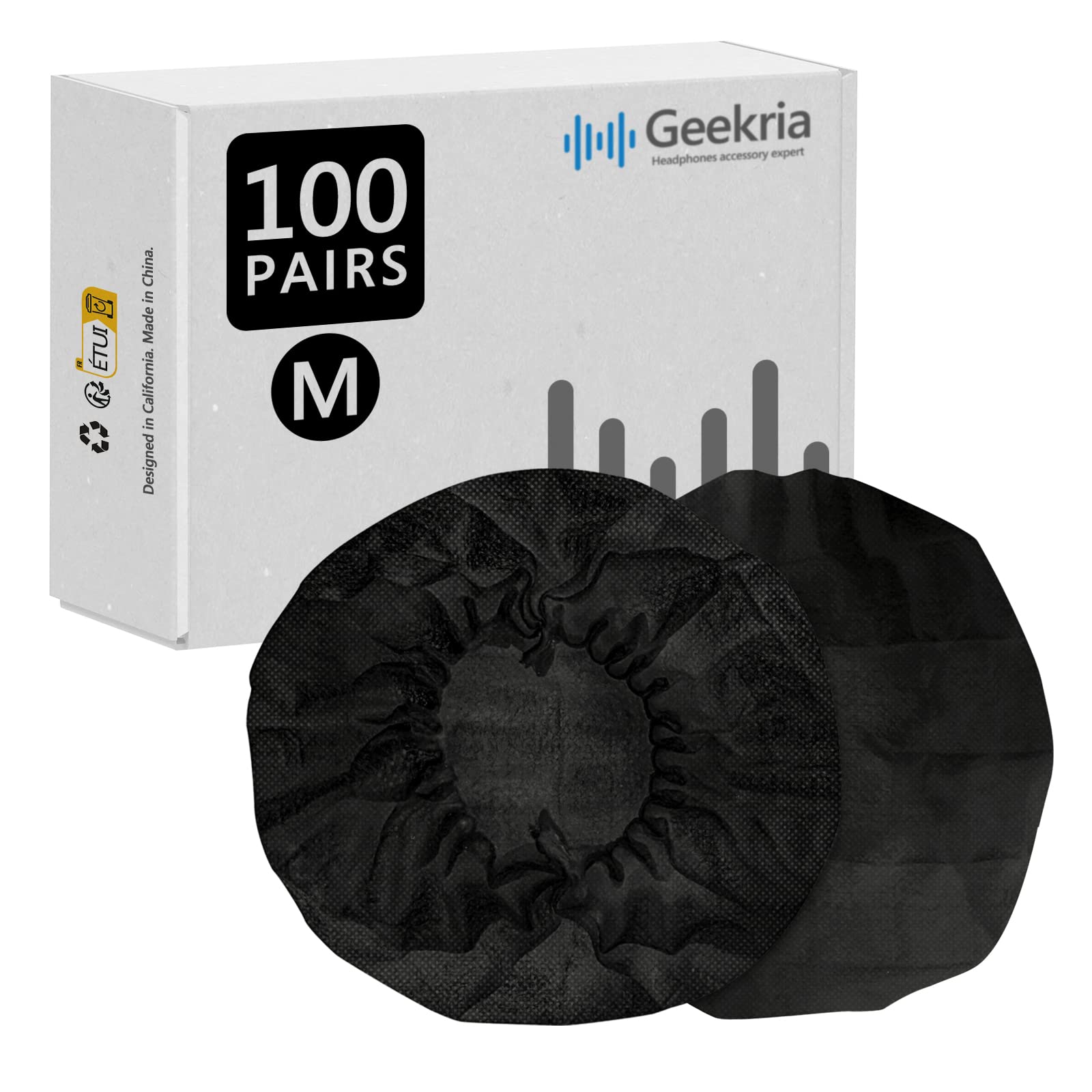 Geekria 100 Pairs Disposable Headphone Covers for Over-Ear and MRI