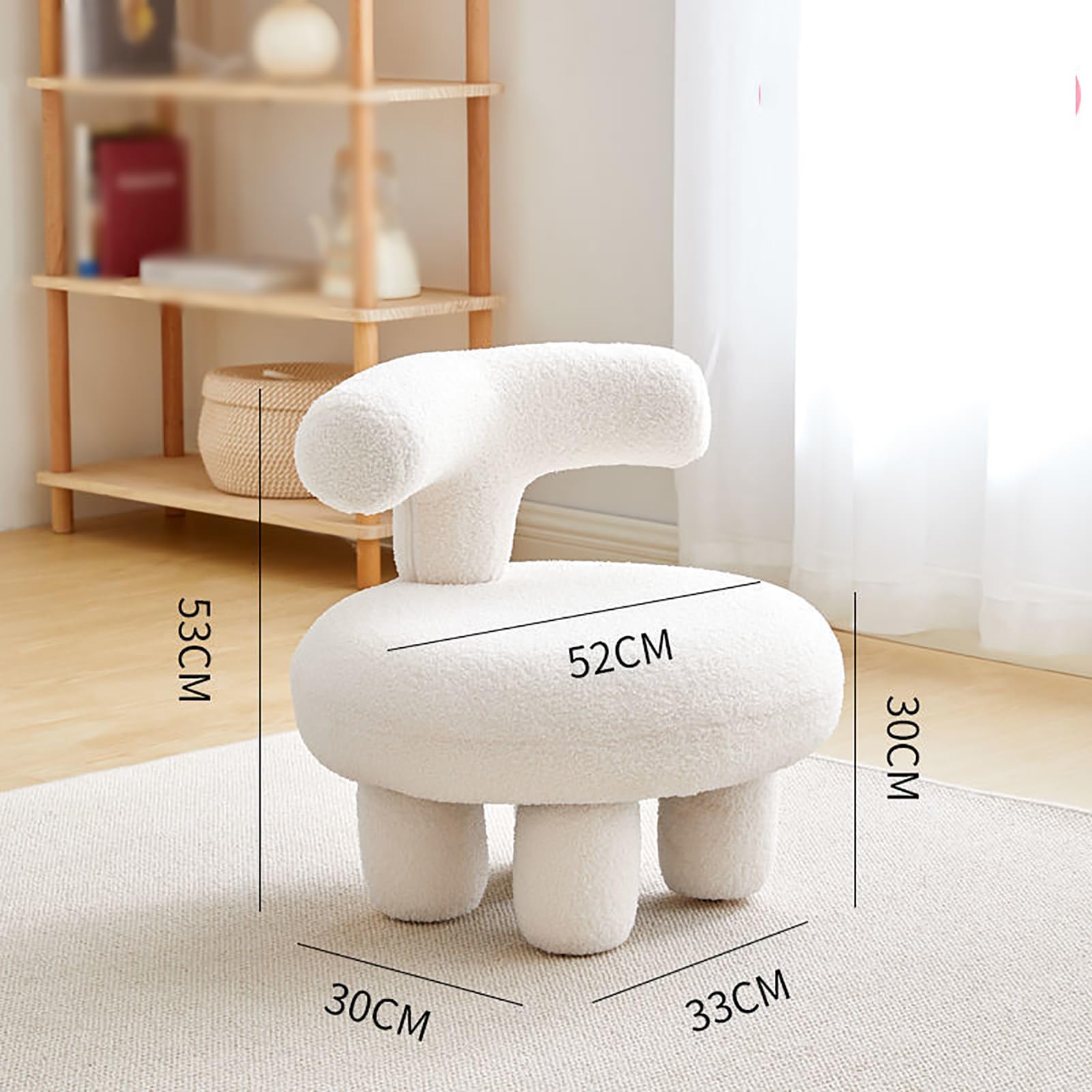 Amazon｜オットマン プーフ ブークレチェア かわいい小さな布張りの房