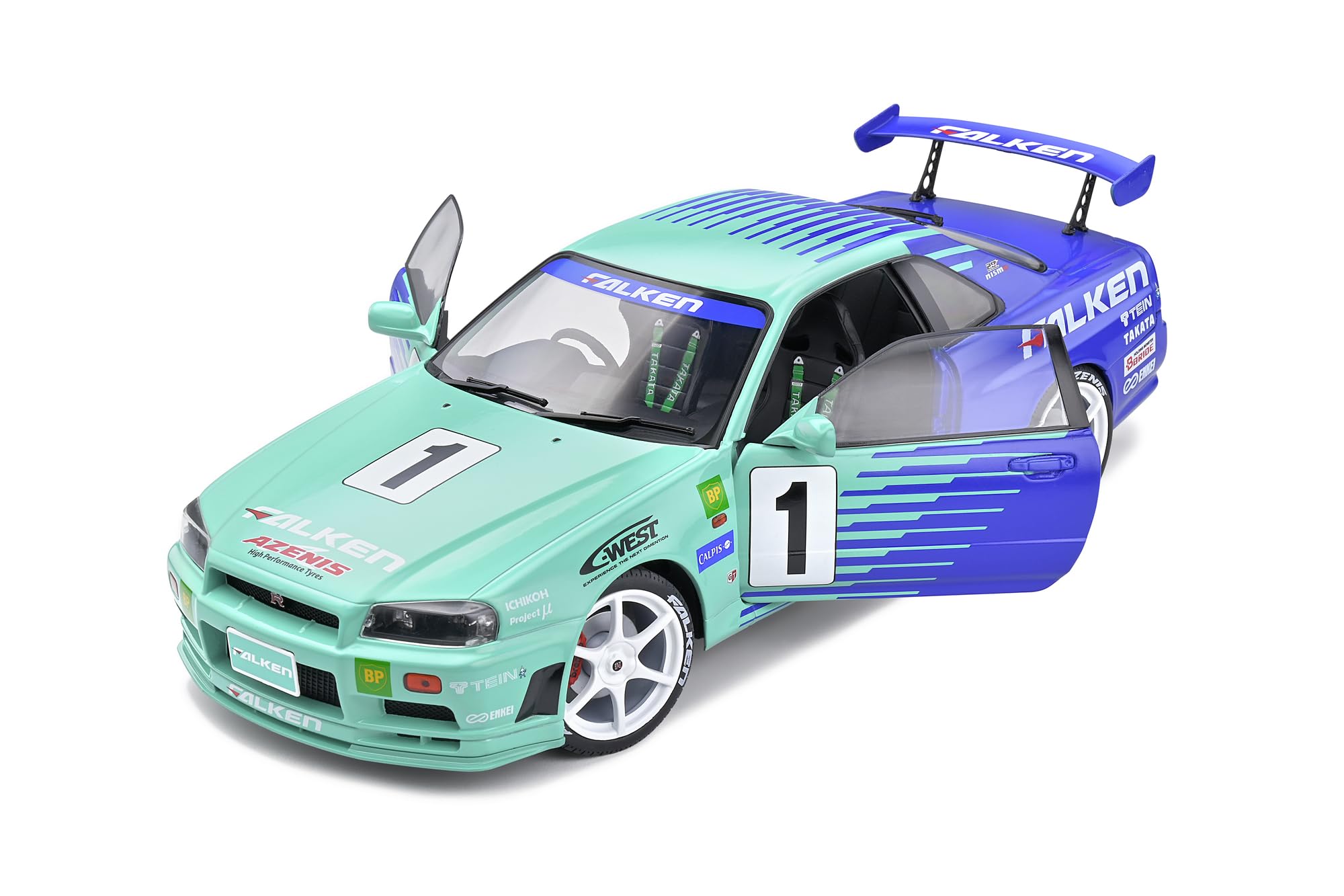 Amazon.co.jp: Solido 2001 Nissan Skyline GT-R R34 ファルケン 1:18