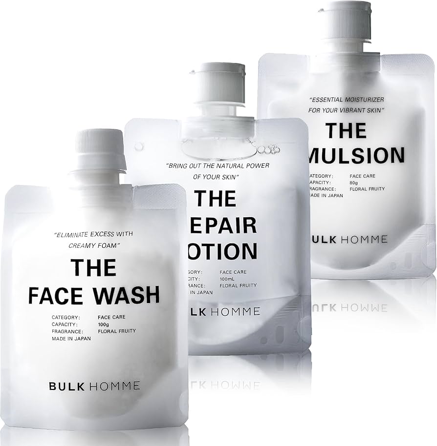 Amazon.co.jp: バルクオム 洗顔 メンズ 100g & 化粧水 100ml & 乳液