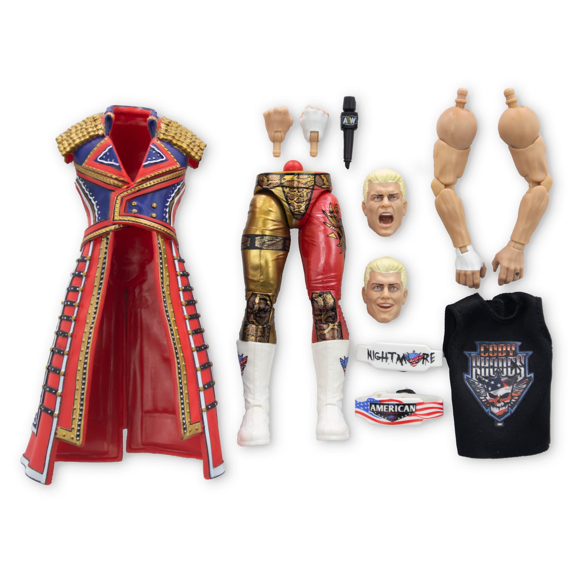 Amazon.com: AEW Cody Rhodes UNRIVALED Supreme- 6-Inch Cody Rhodes