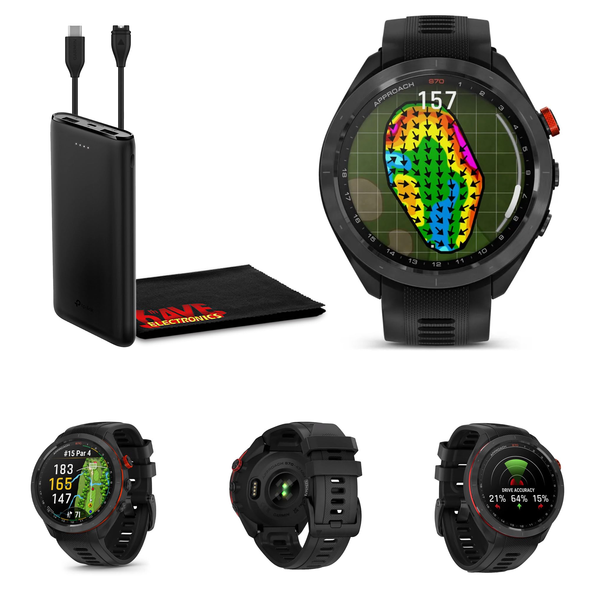 Amazon.com: Garmin Approach S70 47MM Golf GPS Smartwatch for Men