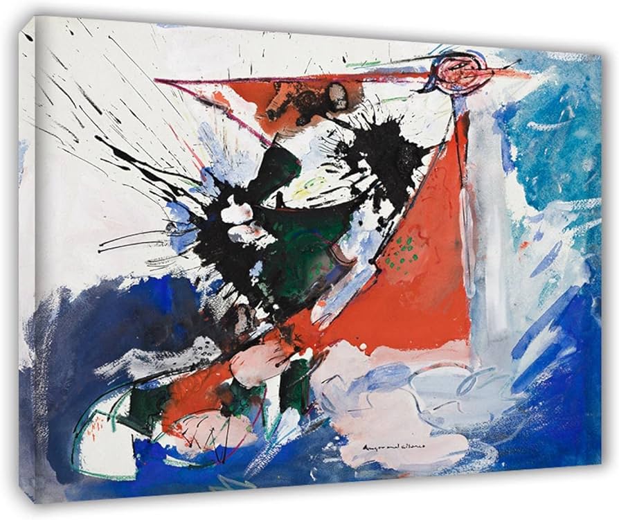 Amazon.co.jp: ハンス・ホフマン現代抽象画ウォールアート（怒りの沈黙