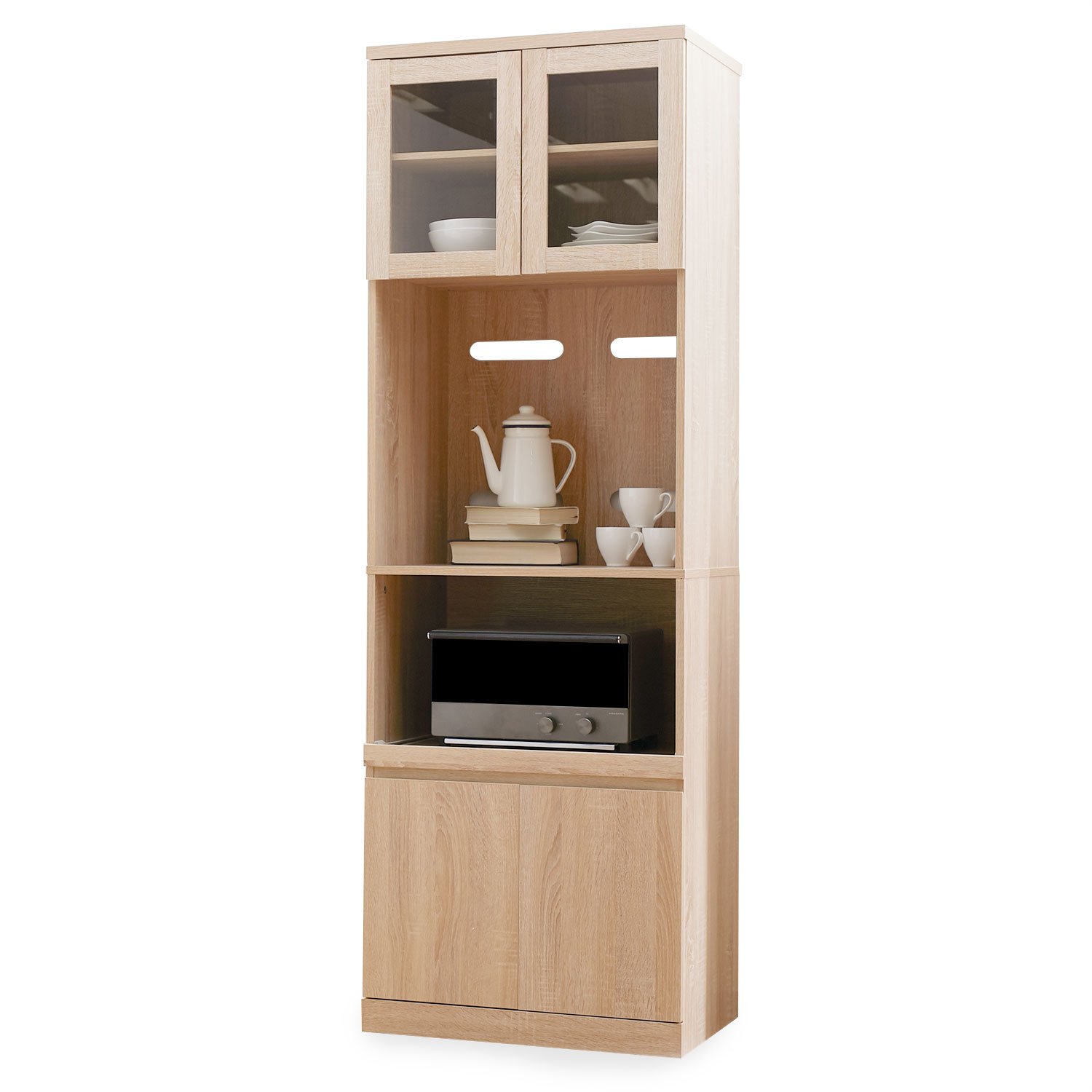 Amazon｜LOWYA ロウヤ キッチン収納 食器棚 キッチンボード スリム 約