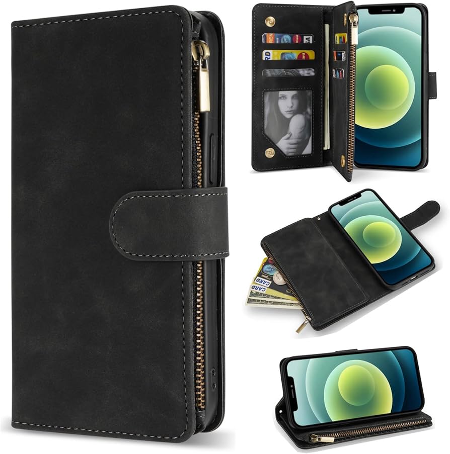 Amazon.com: ZZXX for iPhone 12 Mini Wallet Case with Card Slot