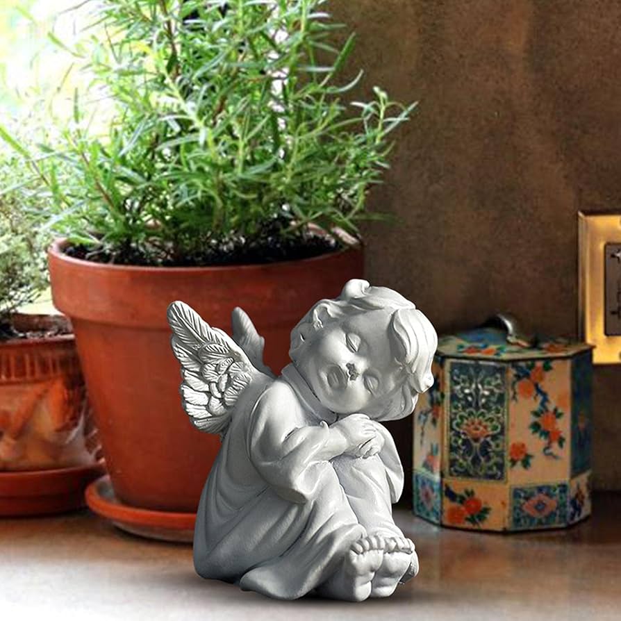 Amazon.co.jp: 天使の置物 妖精 置物 ケルビムの彫刻 ミニ エンジェル