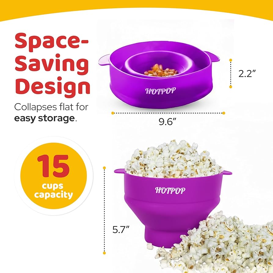Amazon.com: The Original Hotpop Microwave Popcorn Popper, Silicone