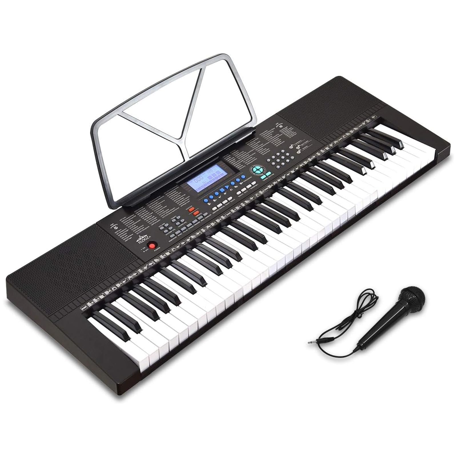 Amazon | RiZKiZ 電子キーボード 【61鍵盤】 350種類の楽器音色 リズム