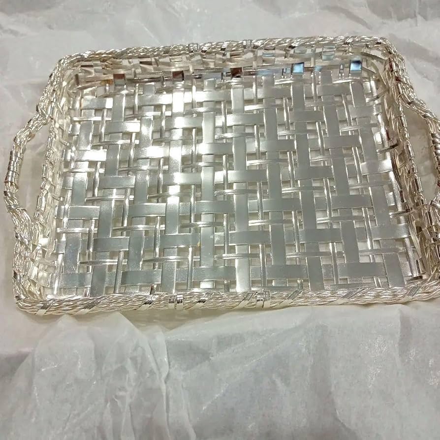 未使用 銀座和光 銀細工 おしぼりトレイ おしぼり入れ コースター 各5