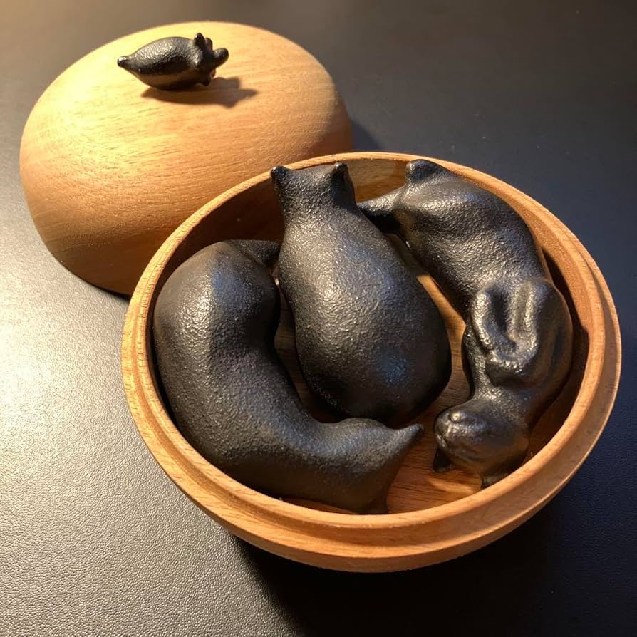 Amazon.co.jp: 使用感少 MIKIMOTO 猫の南部鉄器 ペーパーウェイト 文鎮