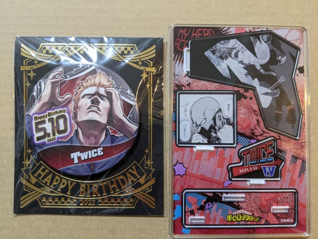 Amazon.co.jp: ヒロアカ トゥワイス バースデー缶バッジ 名場面