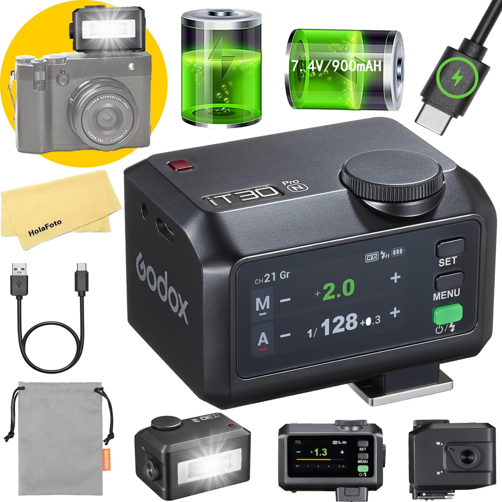 Amazon | Godox iT30Pro N 超軽量ミニTTLフラッシュ、2.4GHzワイヤレス