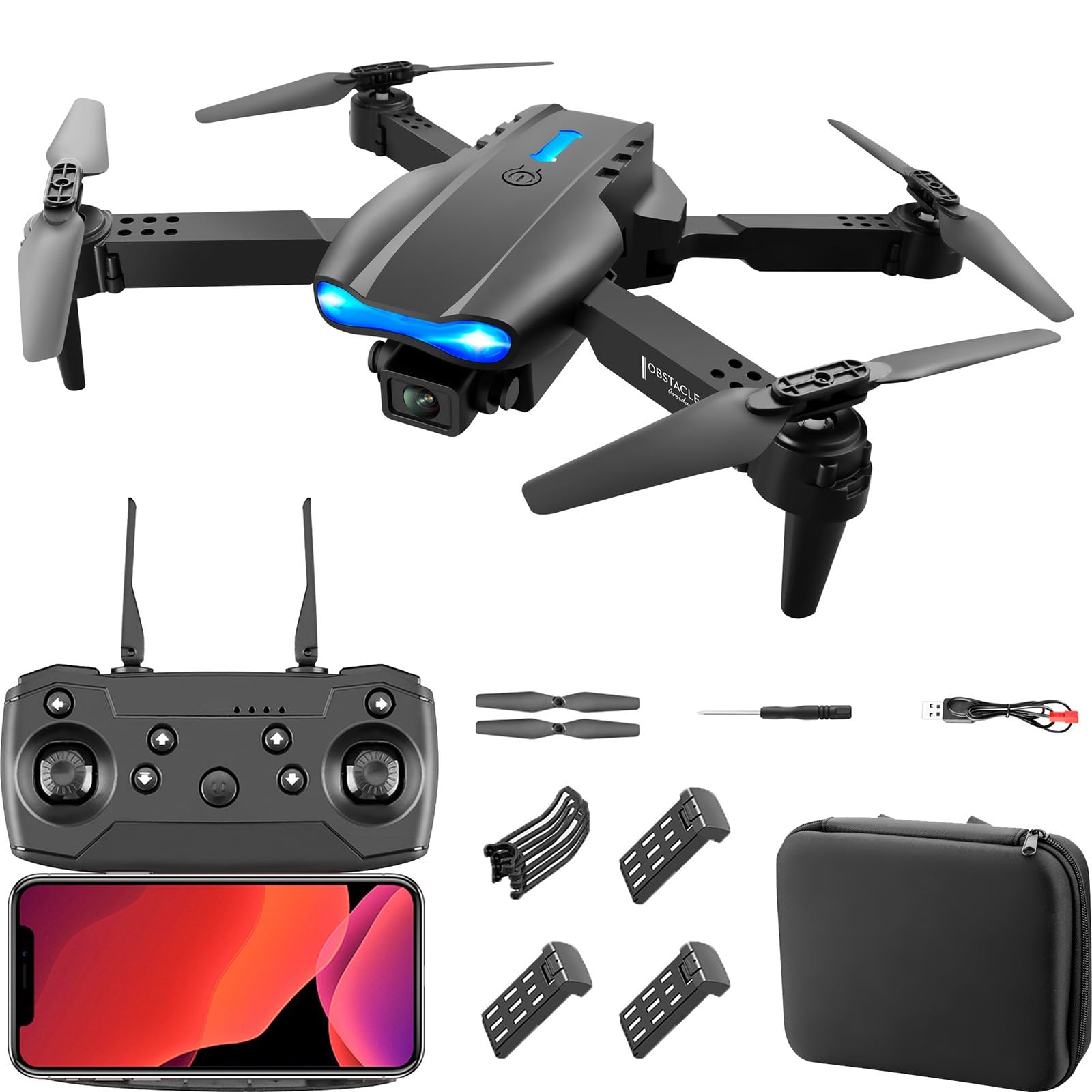 Amazon.co.jp: E99 ドローン カメラ付き 4K HDデュアルカメラ 100g未満