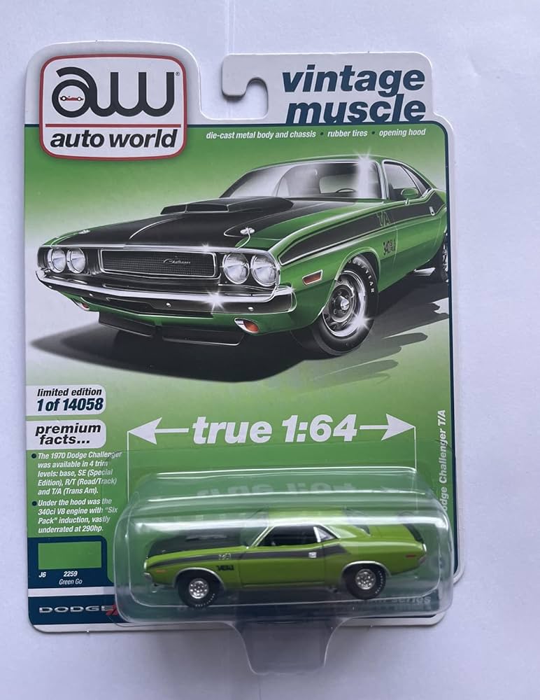 Amazon.com: Auto World 1970 Dodge Challenger T/A,AWSP086A : Arts