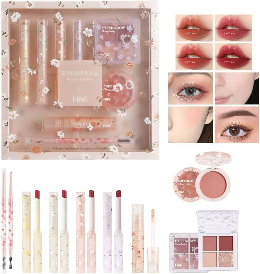 Amazon | HiVi フル美容メイクアップ 8点セット化粧品口紅4本