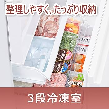 Amazon | 東芝 冷蔵庫 幅60㎝ 326L グレインホワイト GR-T33SC (WT) 3