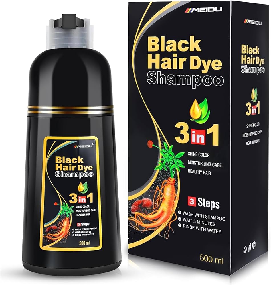 Amazon.com : IIIMEIDU Black Hair Dye Shampoo 3 in 1 for Gray Hair